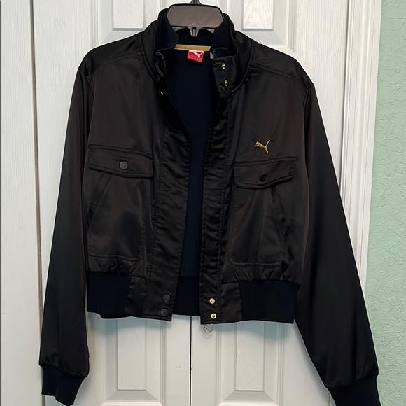 Puma Black Bomber Jacket - Picture 1 of 8
